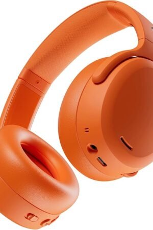 Skullcandy Crusher ANC 2 Wireless Over-Ear Bluetooth Headphones with Multi-Sensory Bass, Active Noise Cancelling, Up to 60 Hours Battery, Microphone for iPhone Android - Hazard